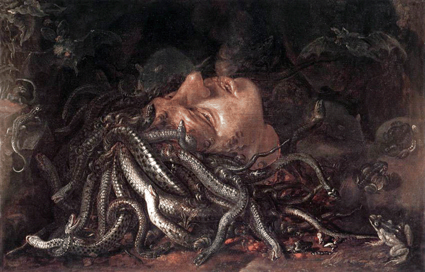 Tête de Méduse, Peintre flamand, 1600.